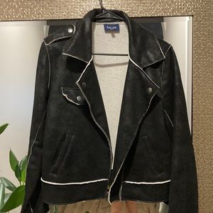 Black Faux suede moto jacket